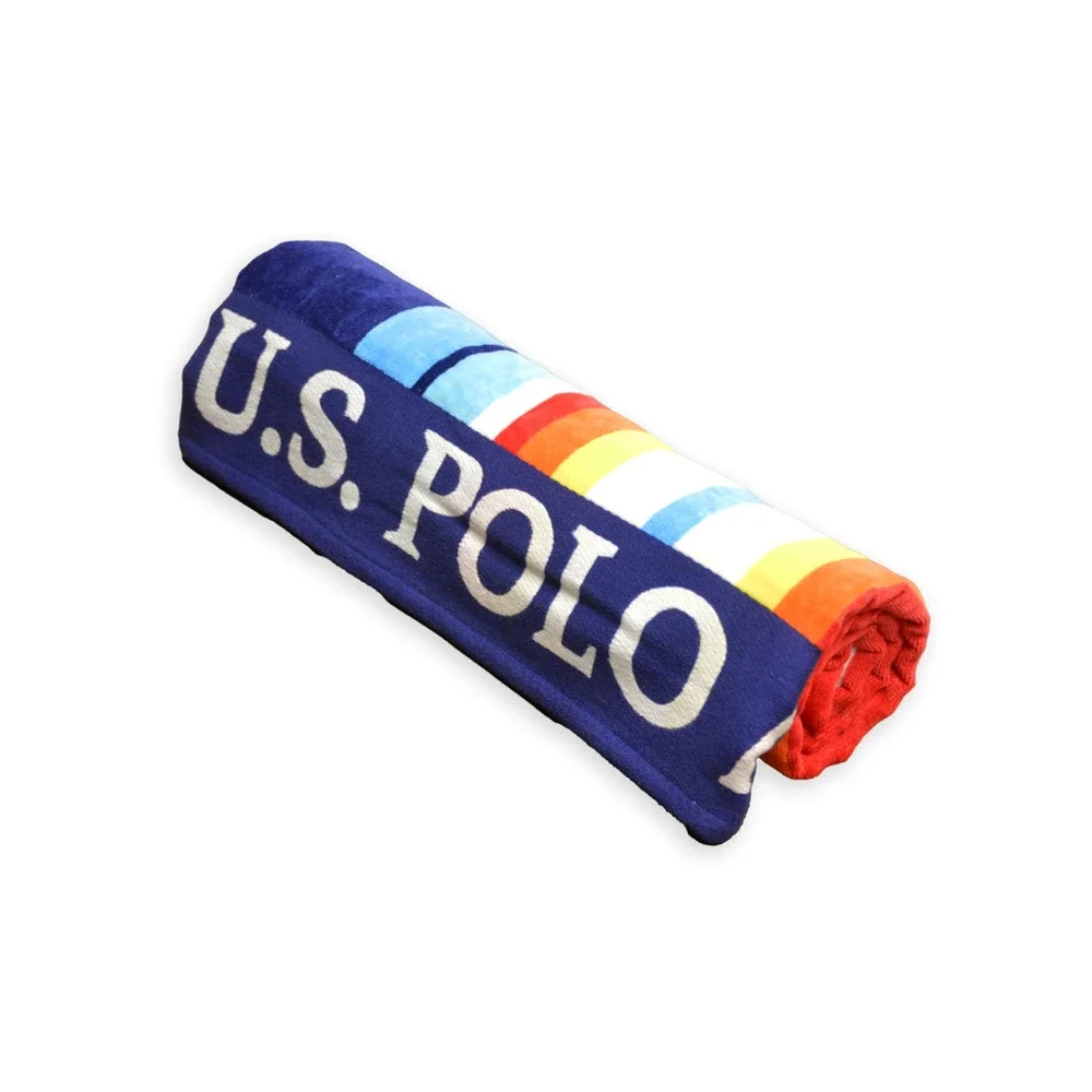 U.S. Polo Assn. Oversized Striped Nautical Beach Towel